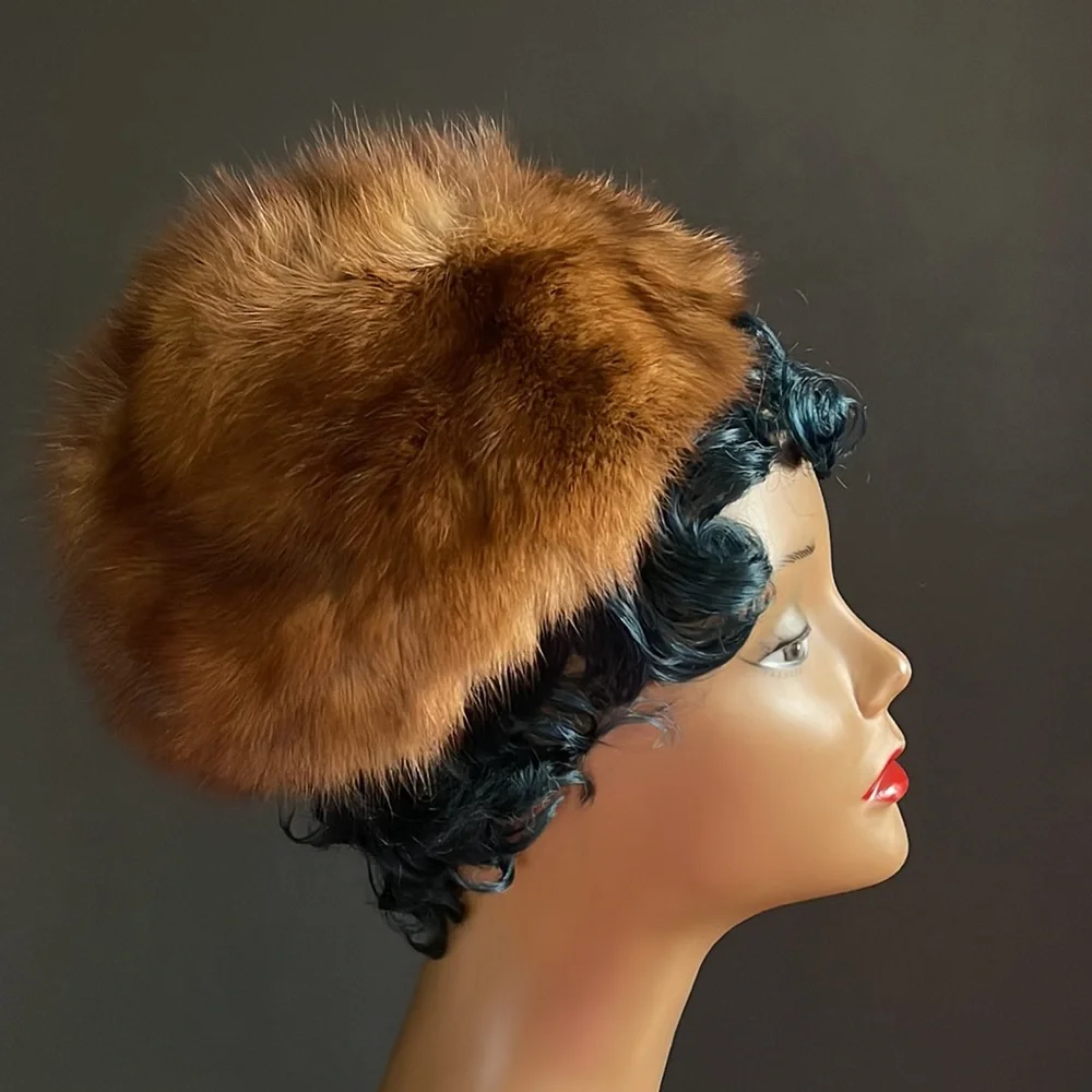 Vintage Mink Fur Tam Hat - Picture 4 of 14